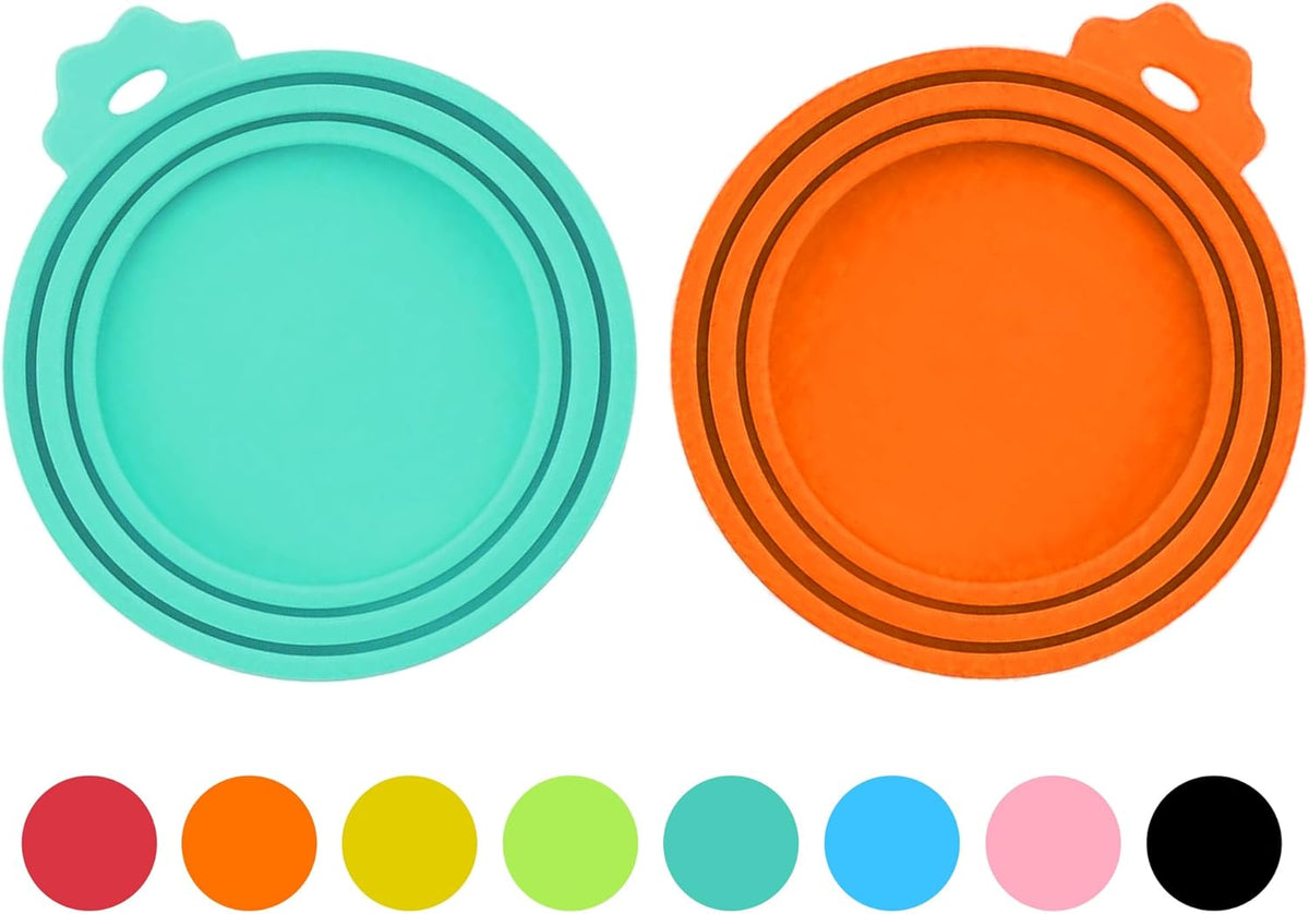2 Pack Pet Food Cans Lids, Silicone Food Can Covers for Dog and Cat, BPA Free/Food Safe/Universal