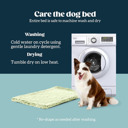 Stoutwool Indestructible Dog Bed - Fluffy Chew Proof Dog Crate Pad - Tough Kennel Pad for