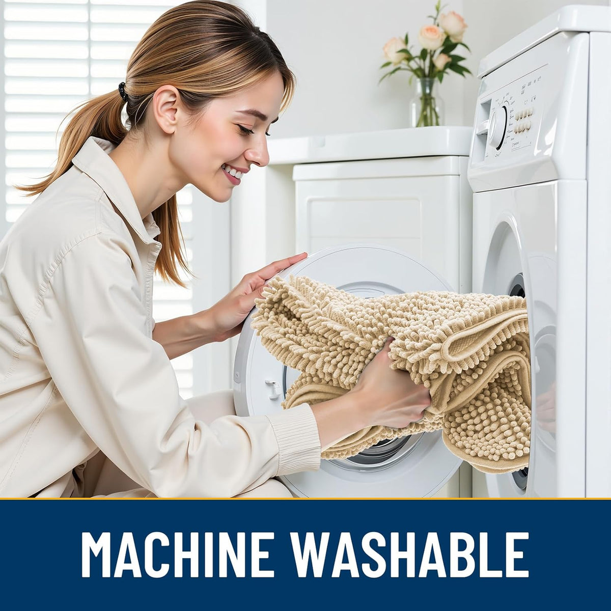 Smiry Dog Door Mat for Muddy Paws 70x32, Absorbs Moisture and Dirt Doormat, Non-Slip Washable Quick