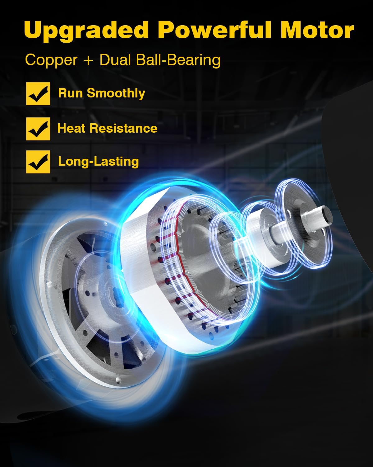VENTISOL 30 Inch Wall Mount Fan Oscillating, 9500 CFM High Velocity Industrial Fans with 3 Speeds