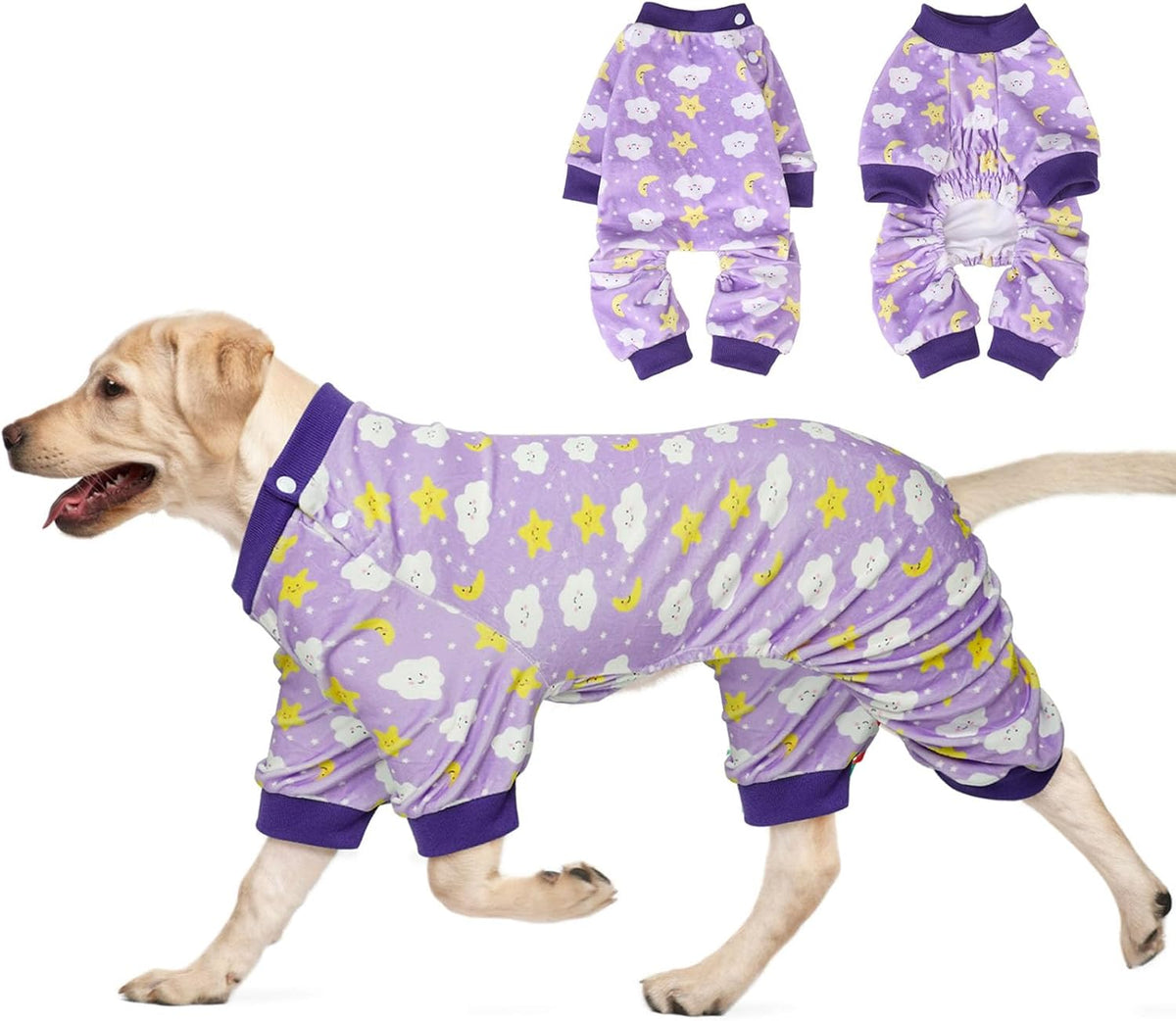 BEAUTYZOO Dog Pajamas Large Sized Dog, Summer Doggie Pajamas for Boy Girl, Soft Strechy Cotton