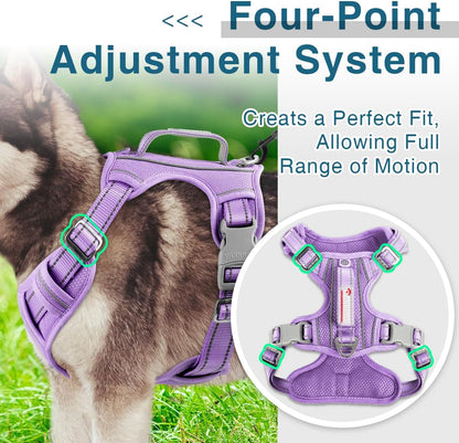 BARKBAY Dog Harness No Pull with ID Tag Pocket - Heavy Duty, Reflective, Easy Control for Large
