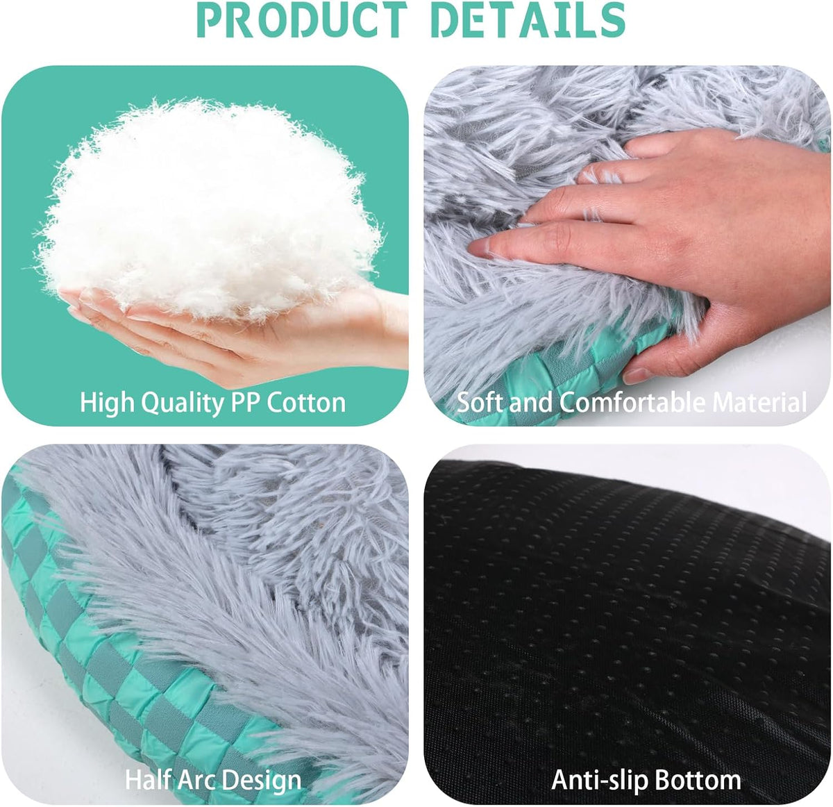 Cat Bed Hooded Plush Nest with Self-Warming Cozy Cave, Calming Anti-Anxiety Pet Bed for Indoor Cats