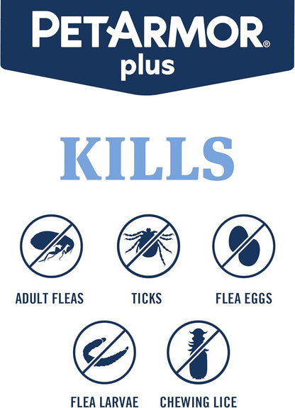 PetArmor Plus Flea and Tick Prevention for Dogs, Medium Dog Flea and Tick Treatment, 12 Doses