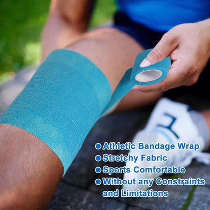 24 Pack Self Adhesive Bandage Wrap 2 Inch, Cohesive Medical Tape for Sports, Elastic Vet Wrap for