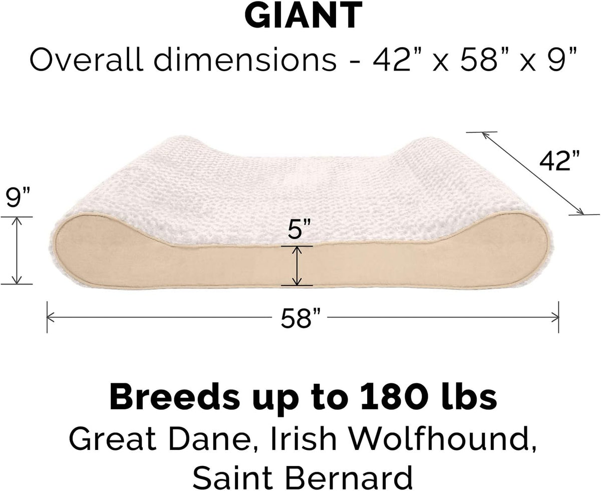 Furhaven Orthopedic Dog Bed for Extra Large Dogs w/ Removable Washable Cover, For Dogs Up to 180