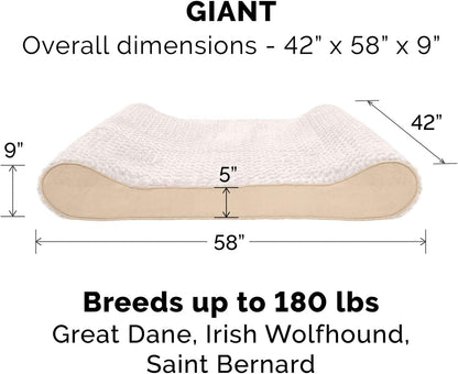 Furhaven Orthopedic Dog Bed for Extra Large Dogs w/ Removable Washable Cover, For Dogs Up to 180