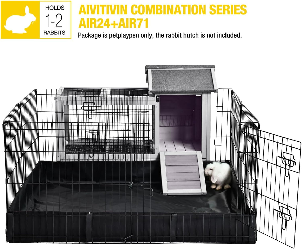 Aivituvin Rabbit Pen Indoor Bunny Pet Playpen Large Guinea Pig Outdoor Exercise Run Pet