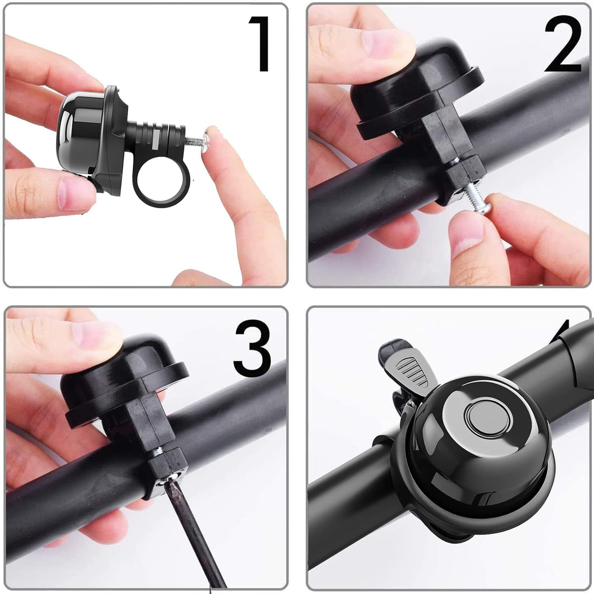 2 Pack Classic Bike Bell, Bicycle Bell Loud Crisp Clear Sound Bicycle Bike Bell City Bike BMX Bike