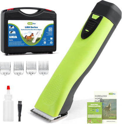Cordless Horse Clippers, Professional Pet Grooming Clippers, 2 Speed Pet Trimmer with 4 Magnetic