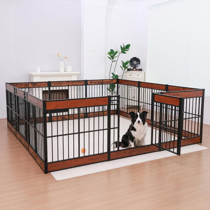 Dog Playpen, 31.5" Height Dog Pen Indoor, Heavy Duty, Safe and Sturdy, Furniture Style Puppy Pen