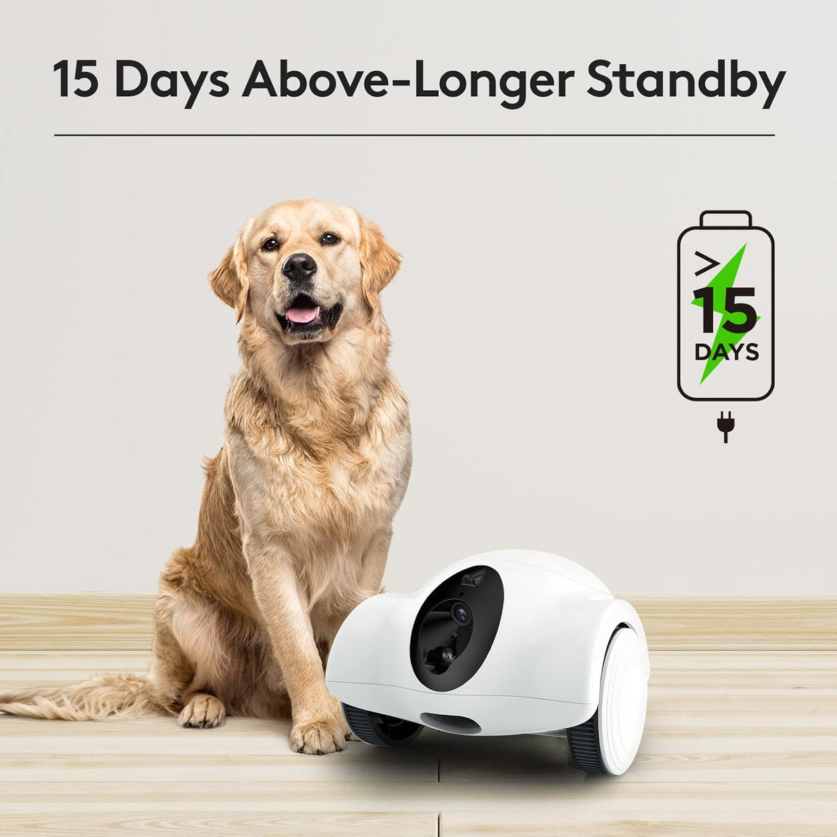Pet Cameras with Phone App 15 Days Long Standby Pet Robot for Dog Treat Dispenser Feeder 1080P Full