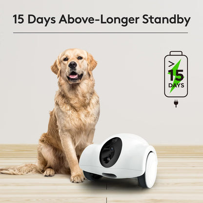 Pet Cameras with Phone App 15 Days Long Standby Pet Robot for Dog Treat Dispenser Feeder 1080P Full