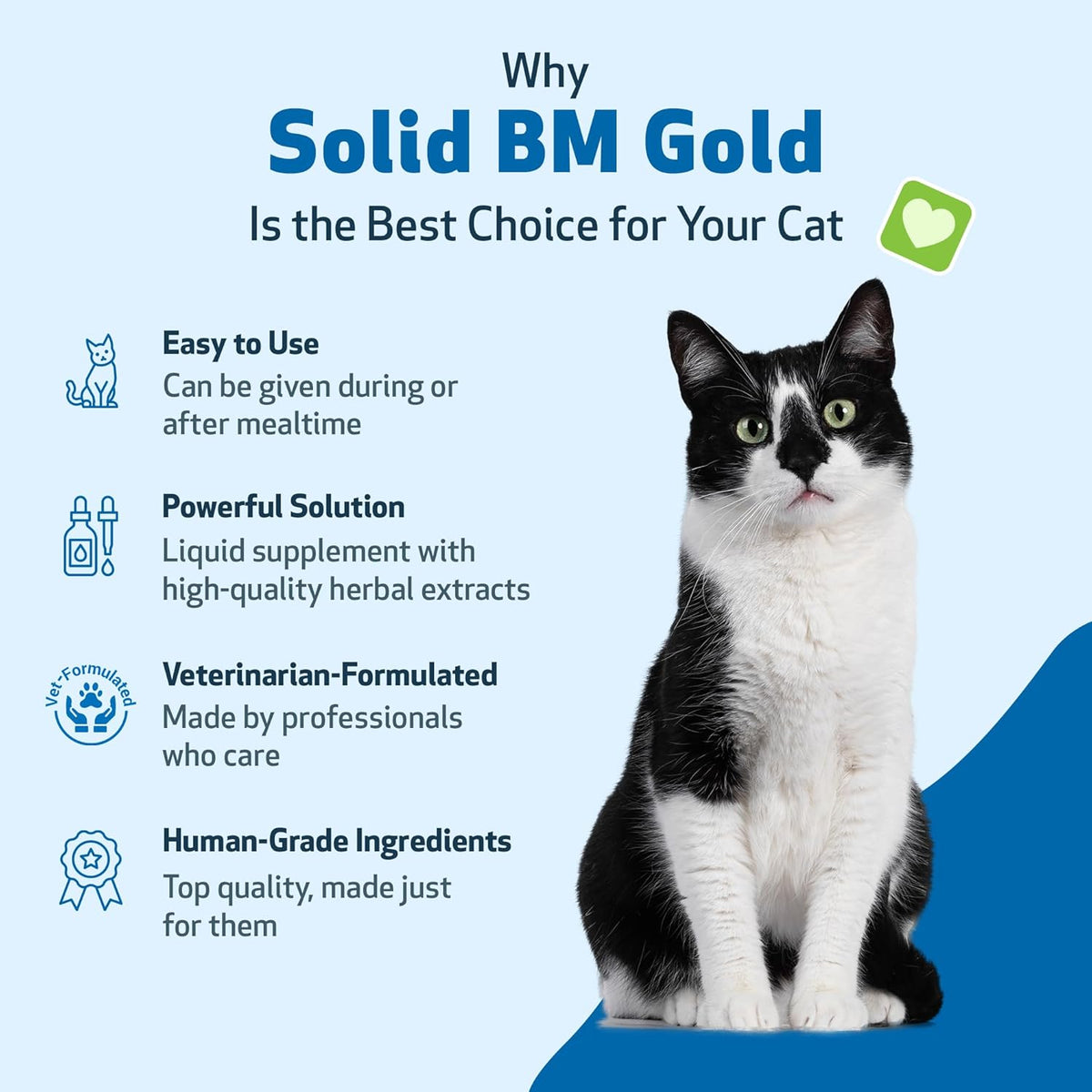 Pet Wellbeing BM Tone-Up Gold for Dogs & Cats - Supports Healthy Digestive Function, Solid Stools
