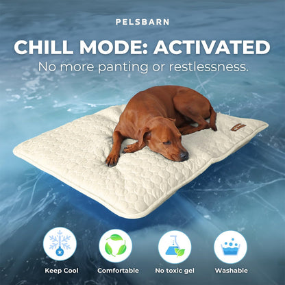 Dog Cooling Mat- Ice Silk Summer Comfort, Self Cooling, Non-Slip Dog Pad, Durable & Washable, Mat