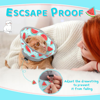 Cat Cone Collar Soft to Stop Licking, Adjustable, Foldable Lightweight Kitten Cones After Surgery