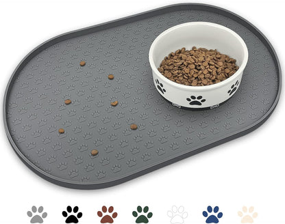 KPWACD Pet Feeding Mat for Dogs and Cats, Silicone Dog Placemat Non-Slip Waterproof Bowl Mats