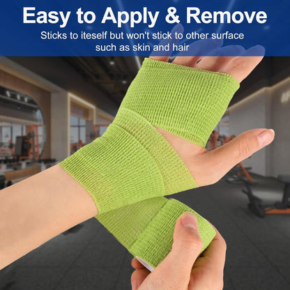 LDIWEE 24 Pack Self Adhesive Bandage Wrap 2 Inch, Vet Wrap for Dogs & Horses, Elastic Cohesive Tape