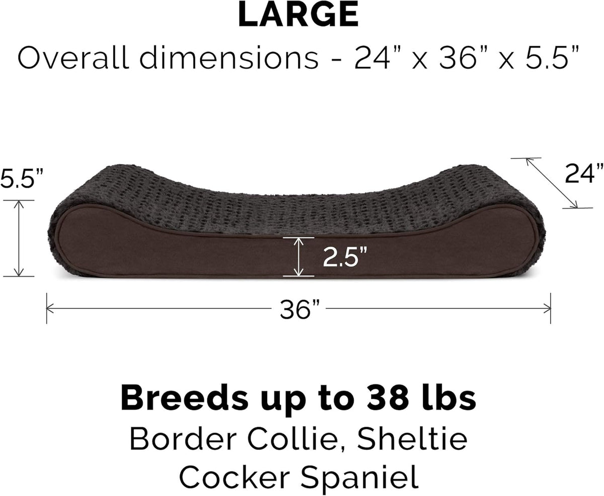 Furhaven Orthopedic Dog Bed for Large/Medium Dogs w/ Removable Washable Cover, For Dogs Up to 38