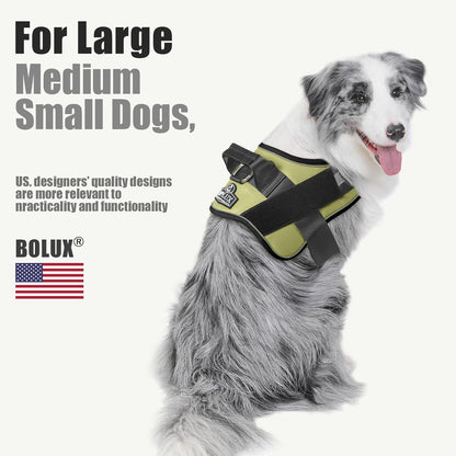 Bolux Dog Harness, No-Pull Reflective Dog Vest, Breathable Adjustable Pet Harness with Handle for