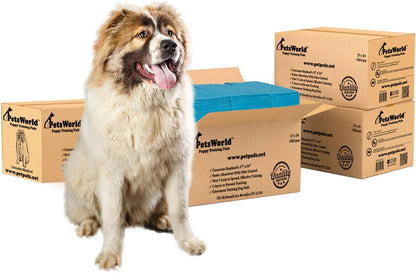 PETSWORLD Enormous Dog Training & Potty Pads, 37x54 inch - Tear Resistant with Strong Leak-Proof