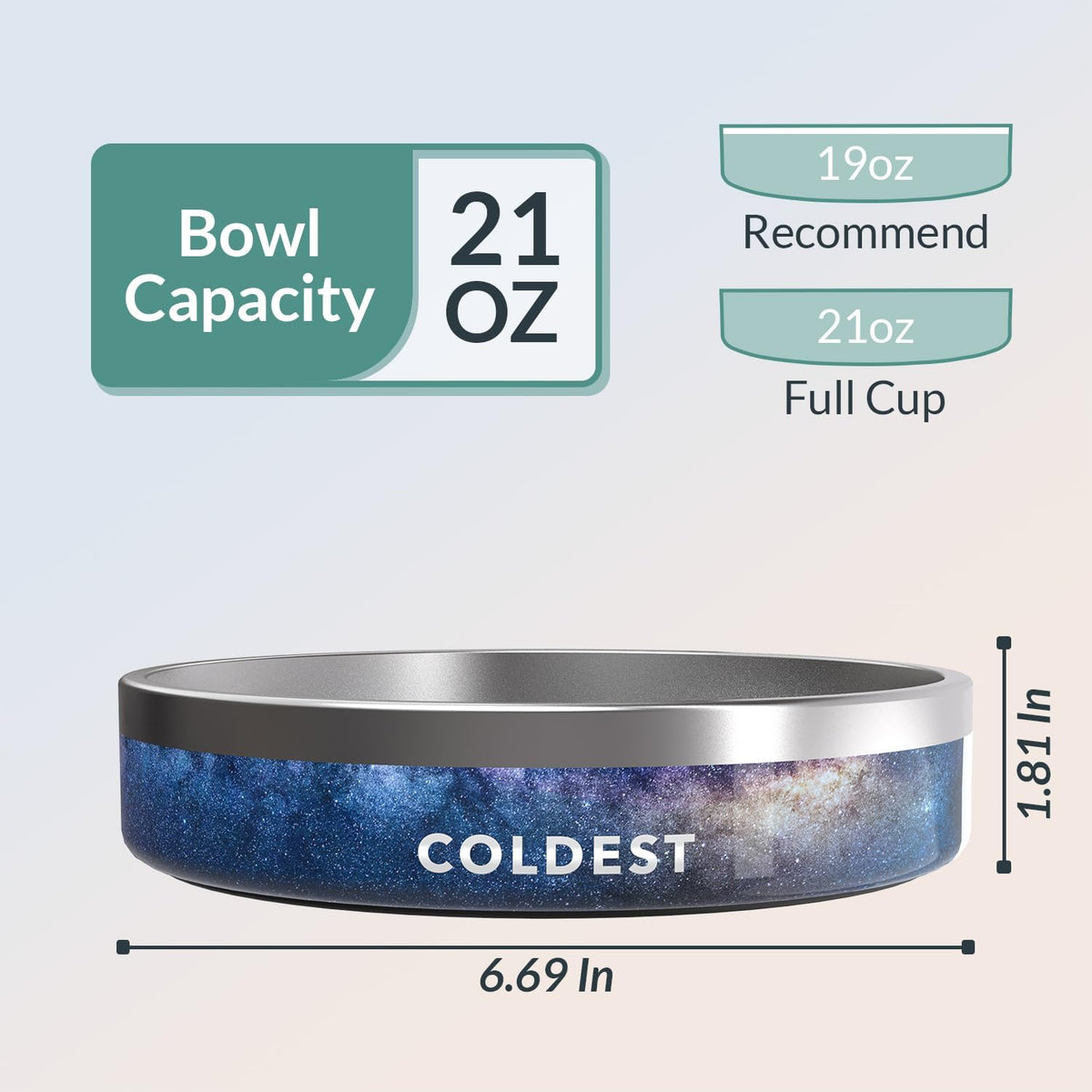 Coldest Dog Bowl - Anti Rust Metal, Non Slip, 3 Layers Insulated Stainless Steel Dog Bowls - Spill