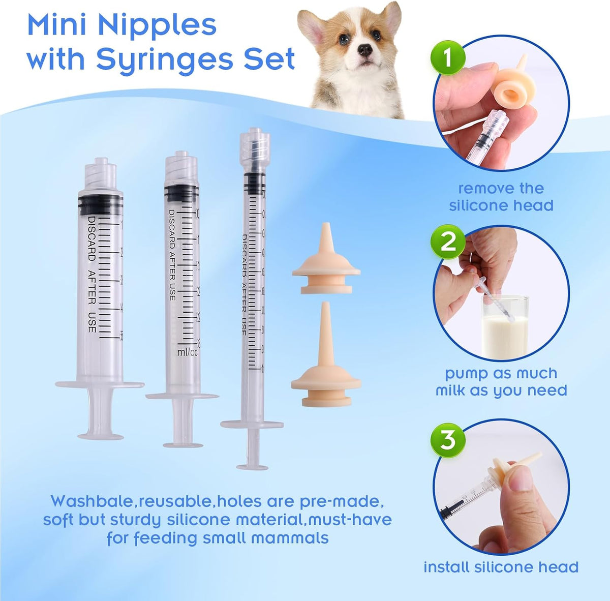 Puppy Kitten Whelping Kit,Birthing Supplies for Newborn Puppies and Kittens for Keeping Kitten Dogs
