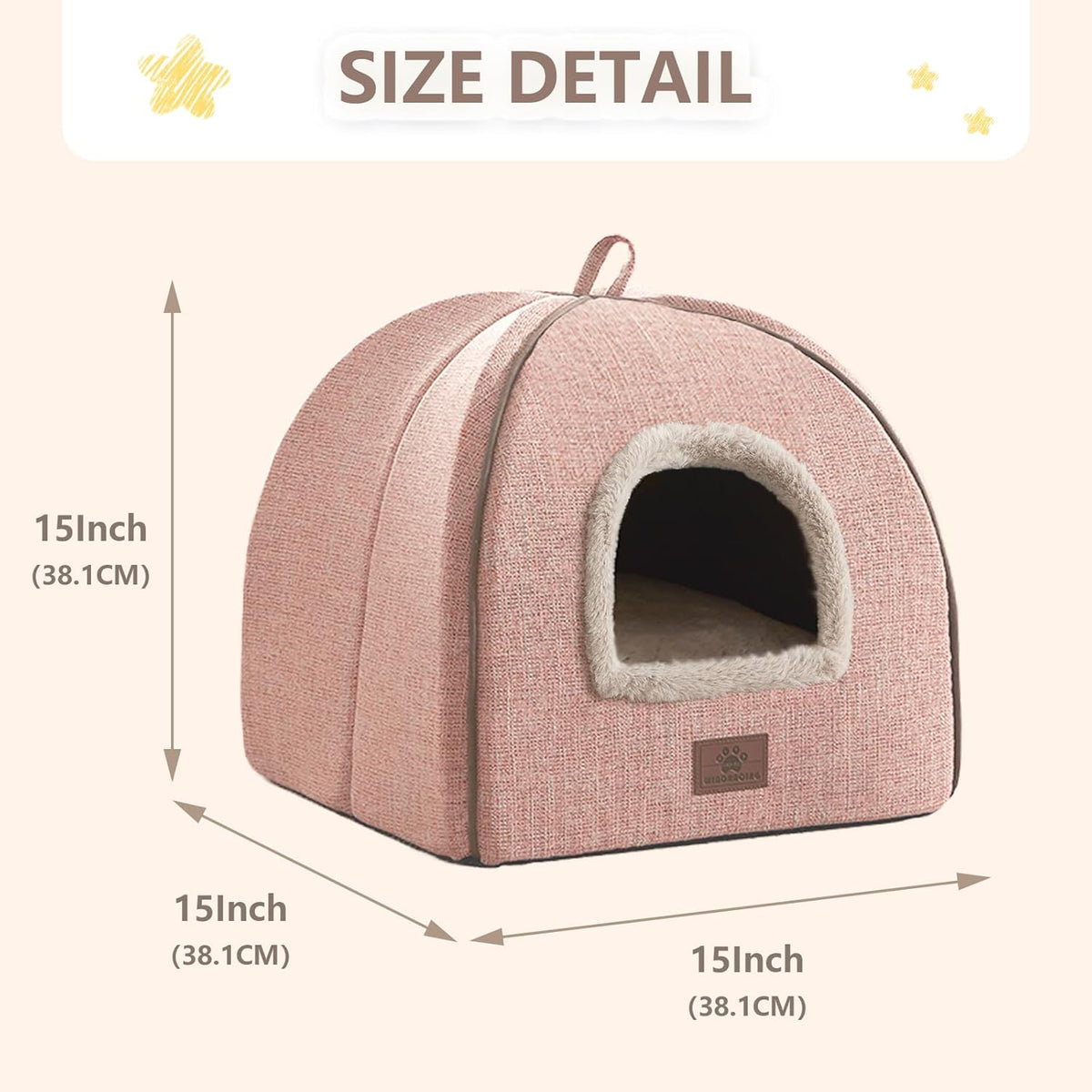 Cat Bed for Indoor Cats - Cat Cave Beds Cat House Cat Tent with Removable Washable Cushioned