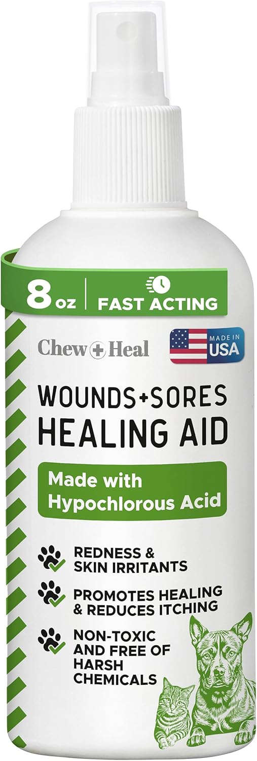 Hypochlorous Acid Spray for Dogs ??8oz Dog Wound Spray for Cuts, Burns, Sores, Abrasions, and More