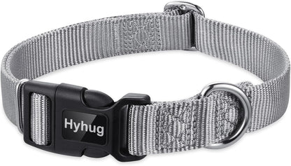 Hyhug Pets Solid Color Classic Regular Heavy Duty Basic Collar for Small Dogs, Unique Design
