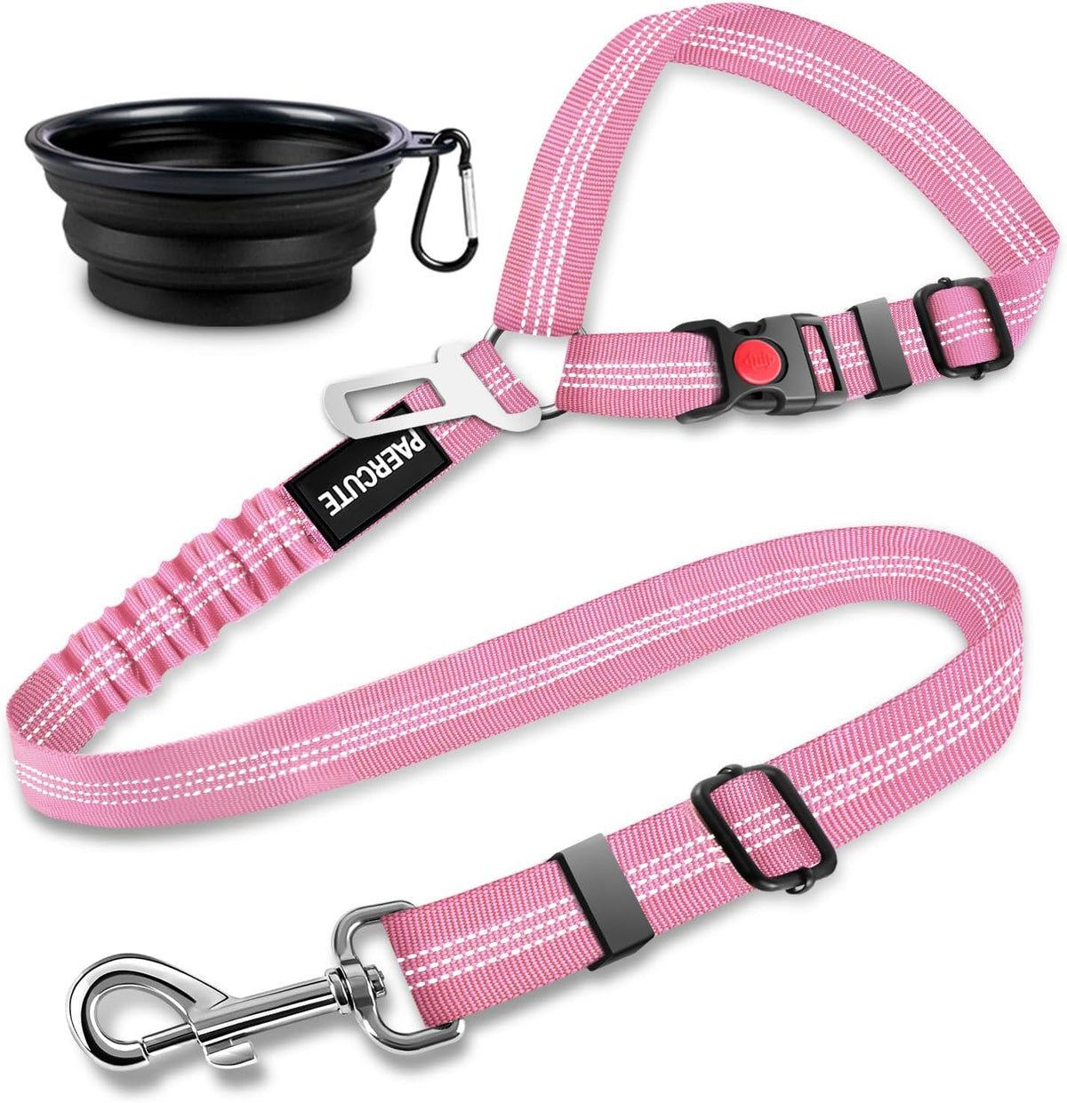 2 Piece Set Retractable Dog Car Seatbelts - Adjustable Pet Seat Belt for Vehicle Headrest Restraint