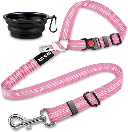 2 Piece Set Retractable Dog Car Seatbelts - Adjustable Pet Seat Belt for Vehicle Headrest Restraint