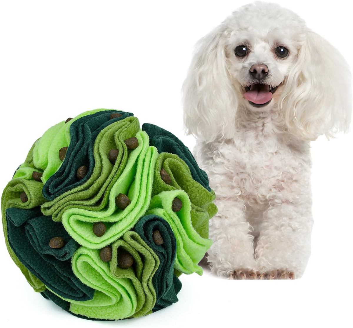 Pet Snuffle Ball, Puzzle Sniffing Interactive Dog Ball for Blind Dogs Training Stress Relief Dog