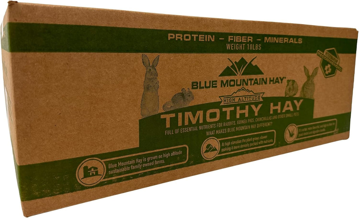 Blue Mountain Hay | Fresh Timothy Hay (10 Pounds) | Great for All Ages | High-Altitude Hay Pet Food