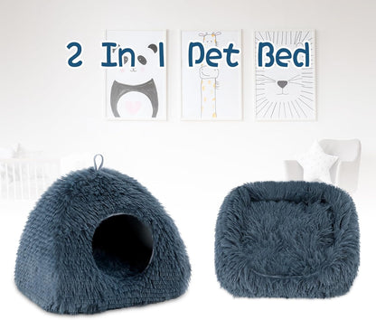 YUEPET Guinea Pig Bed Plush Calming Hideout, Warm Rabbit Hide for Hamsters Hedgehogs Ferrets Dwarf