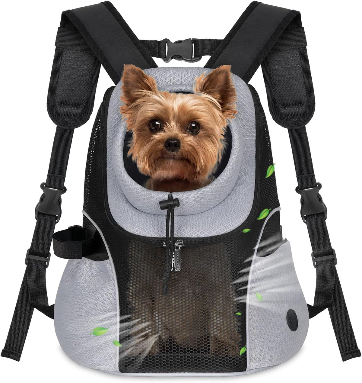 WOYYHO Pet Dog Carrier Backpack Small Dog Front Backpack Ventilated Mesh Dog Travel Back Pack with