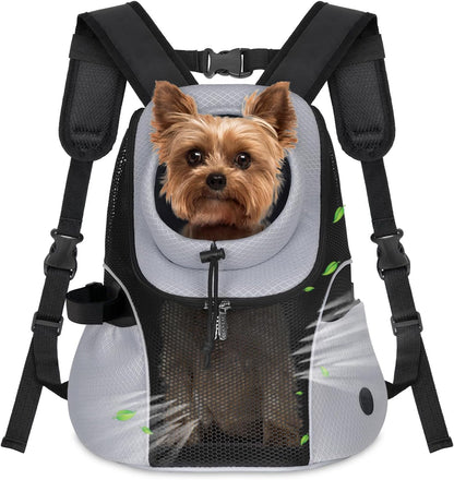 WOYYHO Pet Dog Carrier Backpack Small Dog Front Backpack Ventilated Mesh Dog Travel Back Pack with