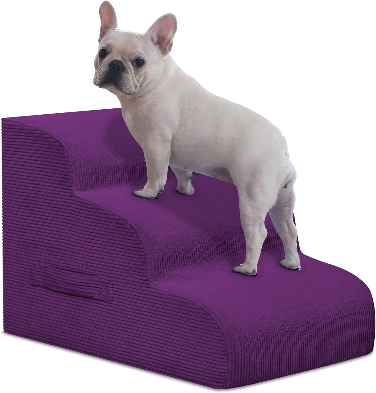 Dog Steps for Small Dogs, 3-Step Dog Ramp and Stairs for High Beds and Sofa, Non-Slip Pet Stairs