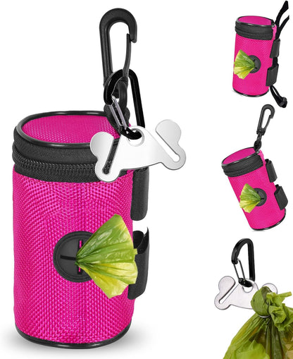 Dog Poop Bag Holder for Leash Attachment - Waste Bag Dispenser for Leash - Fits Any Dog Leash