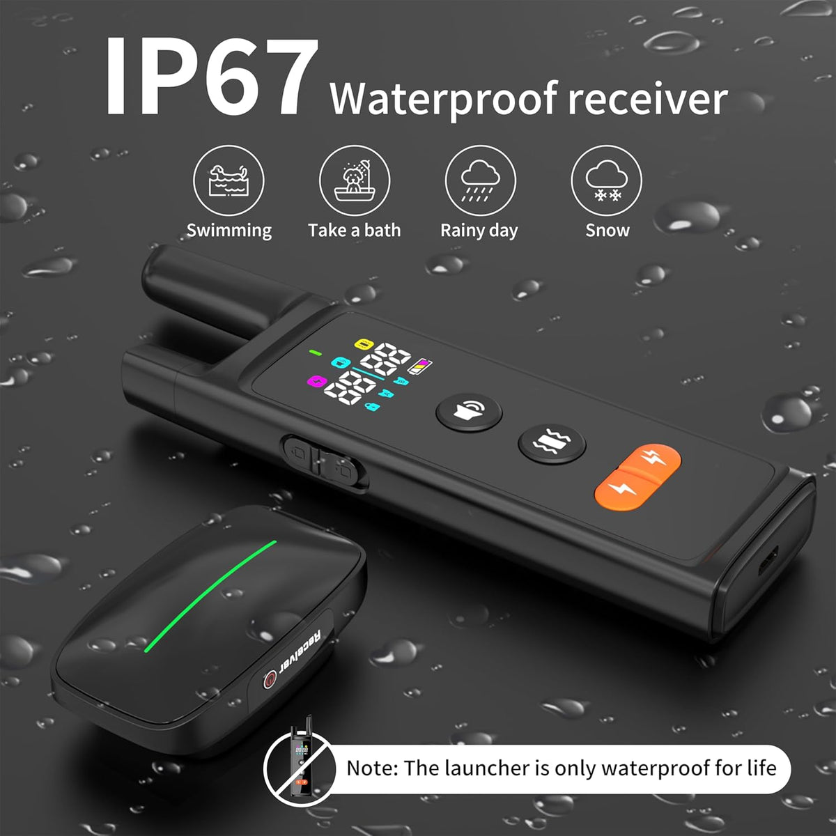 Dog Training Shock Collar 4000FT Dog Bark Collar with Remote IP67 Waterproof 4 Training Modes Beep