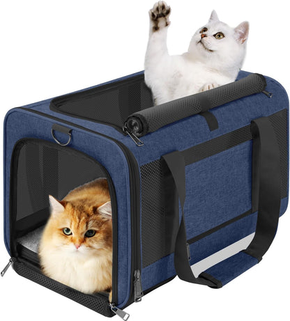 Dog Carrier Soft/Cat Crates Large Cat 20 to 25 pounds/Softsided Pet Car Travel Carry Bag 15 Pound