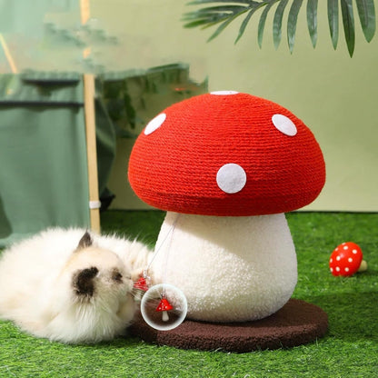 Mushroom Cat Scratcher, Cute Cat Scratching Post, Durable Sisal Rope Cat Scratching Board, Kitten