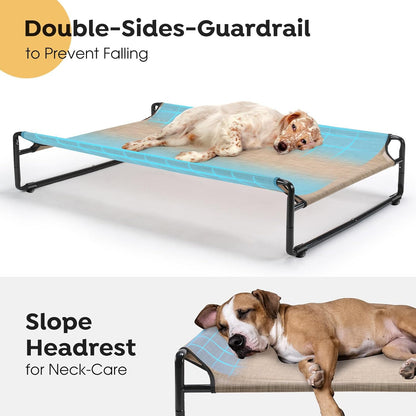 Veehoo Original Outdoor Elevated Dog Bed, Cooling Raised Dog Cot for Large Dogs, Portable Standing