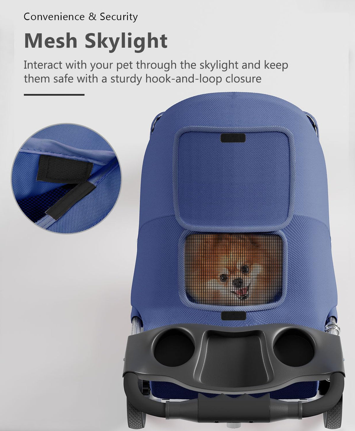 Pet Stroller with 3 Wheels for Small/Medium Pets, Portable Travel Foldable Carrier Jogger for Dog
