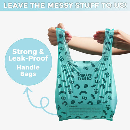 Poop Bags for Dog and Cat - Biodegradable 100% Leak-Proof Pet Waste Bags with Handle, 360 Count
