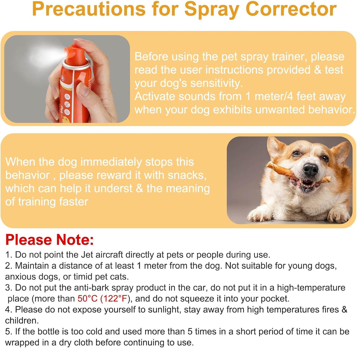 Corrector Dog Trainer Spray 80ml 6 Pack Dog Corrector Spray Dog Trainer for Dog to Stops Barking