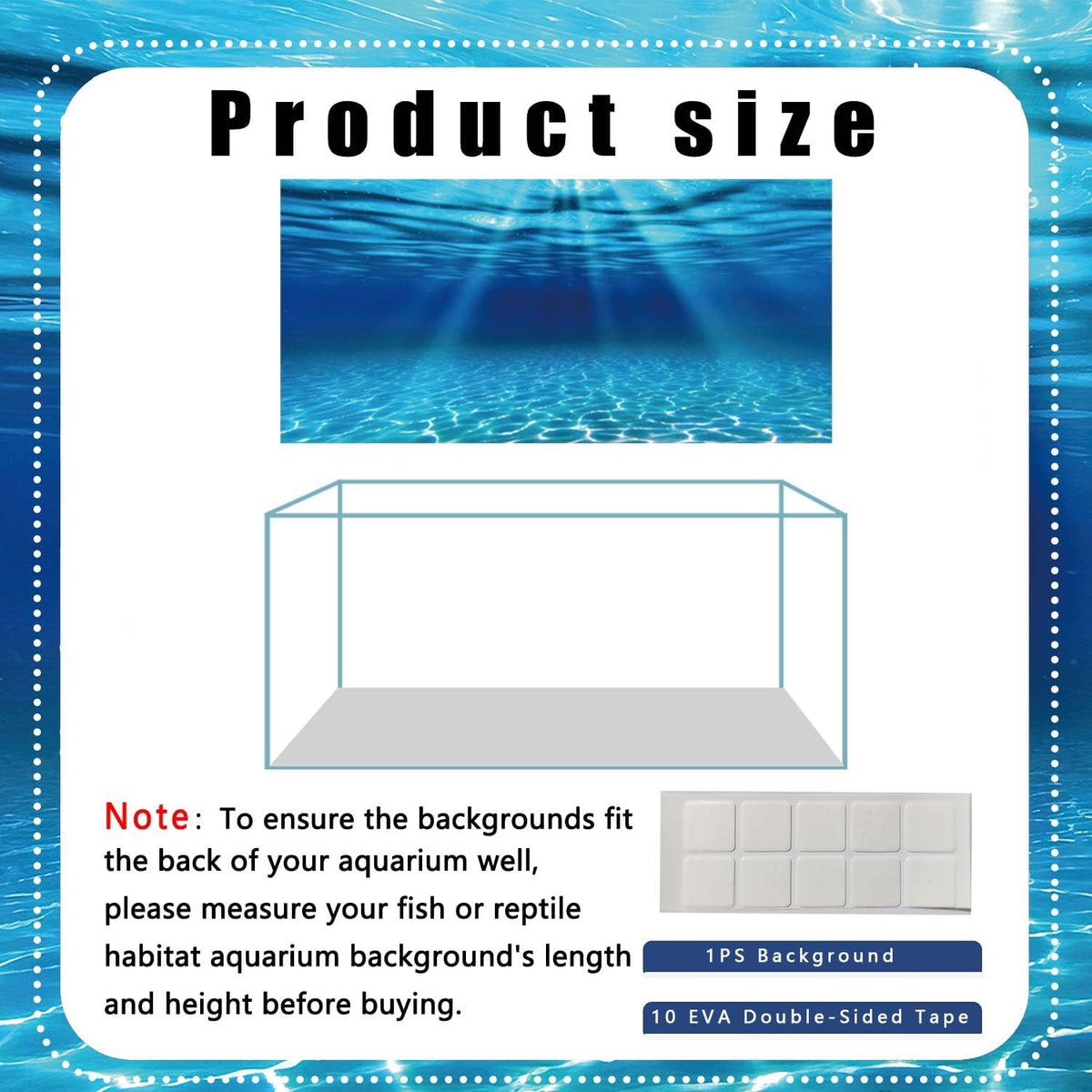 Natural Undersea Aquarium Background, Underwater Ocean Sunlight Fish Tank Background 36X18IN with 8