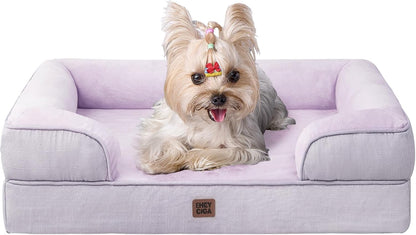 EHEYCIGA Orthopedic Dog Bed for Small Dogs, Waterproof Memory Foam Small Pet Beds with Sides