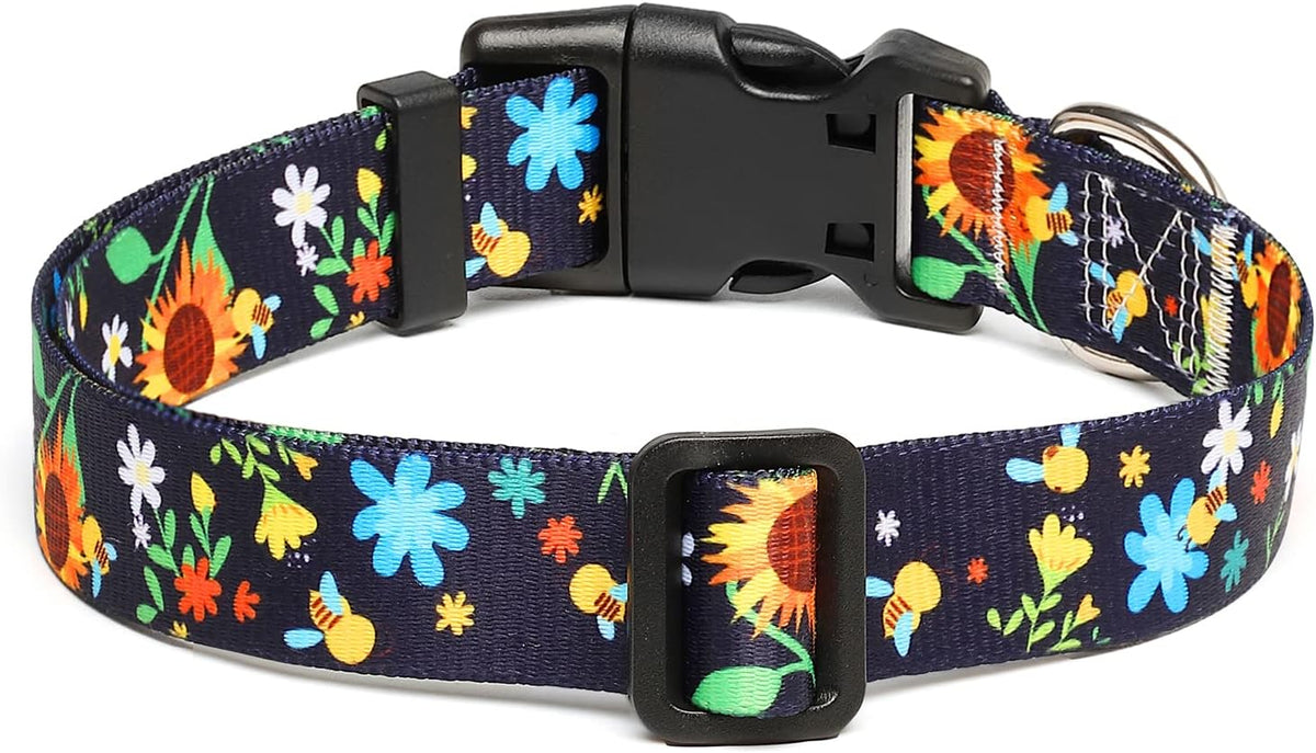 Mercano Adjustable Dog Collar - Special Design Patterns, Soft Nylon Comfortable Sturdy Pet Collar