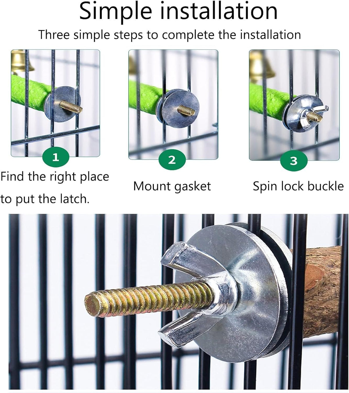 Hamiledyi Bird Perches for Cage Grinding Sand Bird Perches 8pcs Claw Trim Cage Perches Stand for